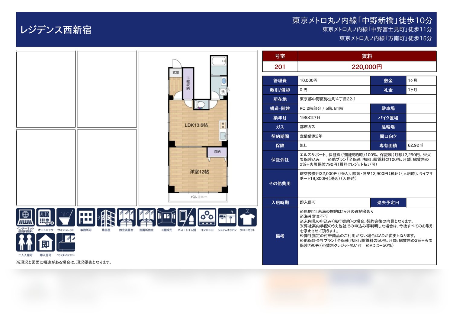 レジデンス西新宿 201